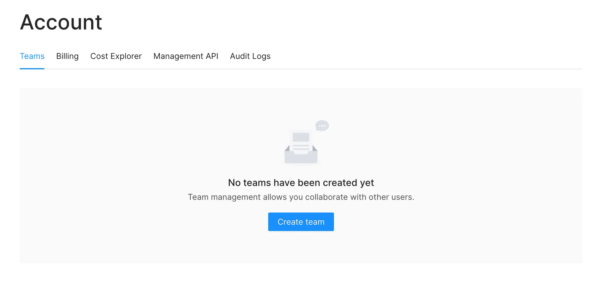 Teams page in the Upstash Console