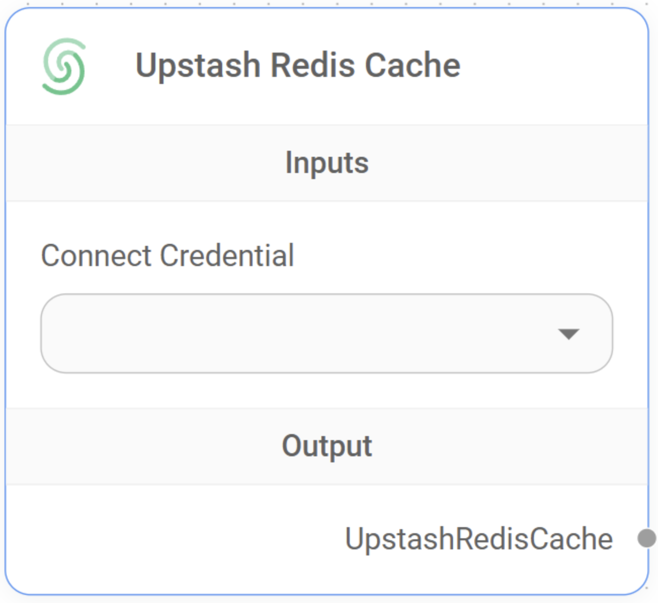 Upstash Redis cache node in Flowise